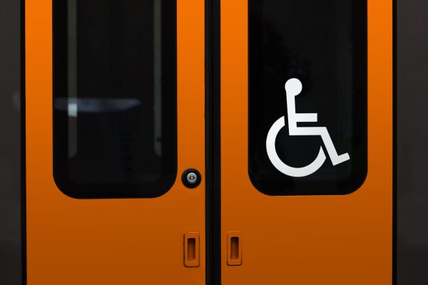 disabled entrance on the train